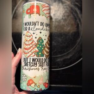 20 oz Christmas tree cake tumbler